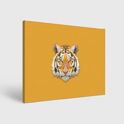 Холст прямоугольный Геометрический тигр, цвет: 3D-принт