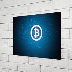 Холст прямоугольный Bitcoin Blue, цвет: 3D-принт — фото 2