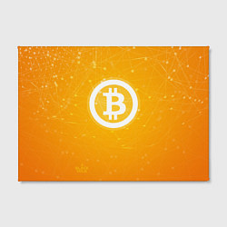 Холст прямоугольный Bitcoin Orange, цвет: 3D-принт — фото 2