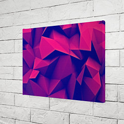 Холст прямоугольный Violet polygon, цвет: 3D-принт — фото 2