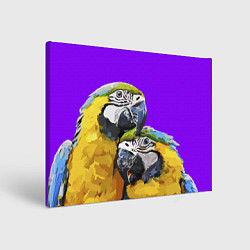 Холст прямоугольный Попугайчики, цвет: 3D-принт