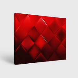 Холст прямоугольный Red squares, цвет: 3D-принт
