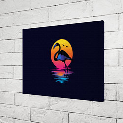 Холст прямоугольный Фламинго – дитя заката, цвет: 3D-принт — фото 2