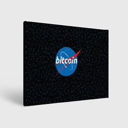 Холст прямоугольный Bitcoin NASA, цвет: 3D-принт