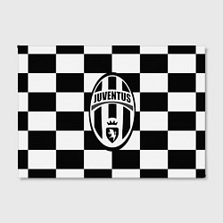 Холст прямоугольный FC Juventus: W&B Grid, цвет: 3D-принт — фото 2