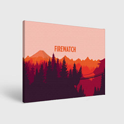 Холст прямоугольный Firewatch: Orange Style, цвет: 3D-принт