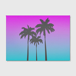 Холст прямоугольный Пальмы 80s, цвет: 3D-принт — фото 2