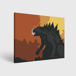 Холст прямоугольный Godzilla: Monster Smoke, цвет: 3D-принт