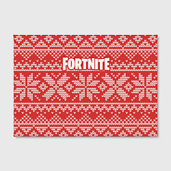 Холст прямоугольный Fortnite New Year, цвет: 3D-принт — фото 2