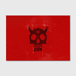 Холст прямоугольный DOOM: Devil Skull, цвет: 3D-принт — фото 2