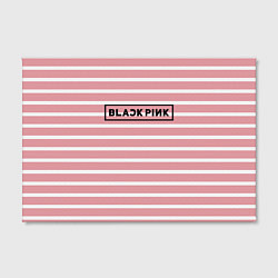 Холст прямоугольный Black Pink: Striped Geometry, цвет: 3D-принт — фото 2