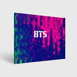 Картина прямоугольная BTS: Blue & Pink Neon