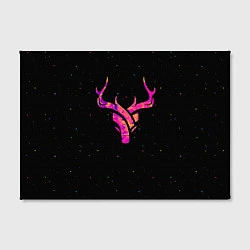 Холст прямоугольный Neon Deer, цвет: 3D-принт — фото 2