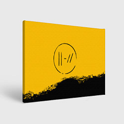 Холст прямоугольный 21 Pilots: Yellow Logo, цвет: 3D-принт