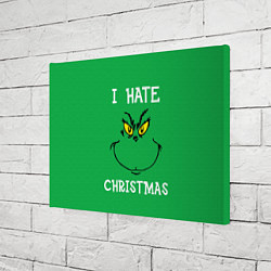 Холст прямоугольный I hate christmas, цвет: 3D-принт — фото 2