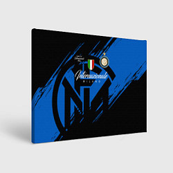 Холст прямоугольный Интер Милан логотипы, цвет: 3D-принт