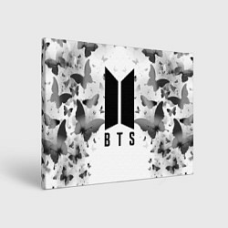 Холст прямоугольный BTS: Grey Butterflies, цвет: 3D-принт