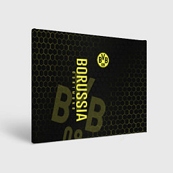 Холст прямоугольный Боруссия Дортмунд honeycomb, цвет: 3D-принт