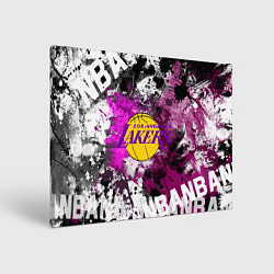 Холст прямоугольный Лос-Анджелес Лейкерс, Los Angeles Lakers, цвет: 3D-принт