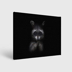 Холст прямоугольный Енот, цвет: 3D-принт