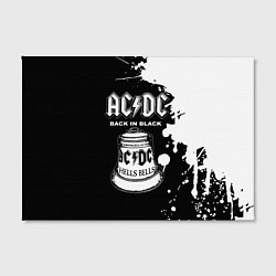 Холст прямоугольный ACDC Back in Black, цвет: 3D-принт — фото 2