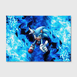 Холст прямоугольный Blue Sonic, цвет: 3D-принт — фото 2