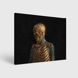 Холст прямоугольный Скелет В Золоте, цвет: 3D-принт