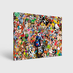 Холст прямоугольный Стикеры, цвет: 3D-принт