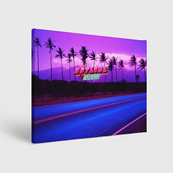 Холст прямоугольный HOTLINE MIAMI, цвет: 3D-принт