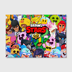 Холст прямоугольный BRAWL STARS ВСЕ БРАВЛЕРЫ, цвет: 3D-принт — фото 2