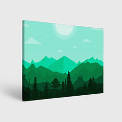 Холст прямоугольный Горы пейзаж дикая природа, цвет: 3D-принт