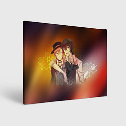 Холст прямоугольный Дазай и Чуя, цвет: 3D-принт