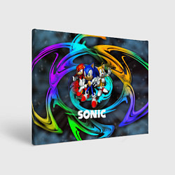 Холст прямоугольный SONIC TRIO, цвет: 3D-принт