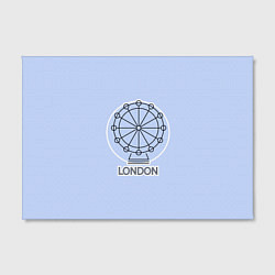 Холст прямоугольный Лондон London Eye, цвет: 3D-принт — фото 2