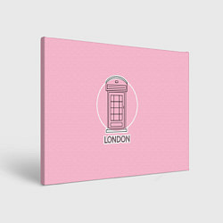 Холст прямоугольный Телефонная будка, London, цвет: 3D-принт