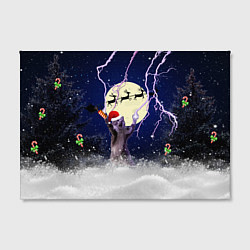 Холст прямоугольный Новогодний Кот, цвет: 3D-принт — фото 2