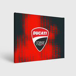 Холст прямоугольный Ducati Corse logo, цвет: 3D-принт