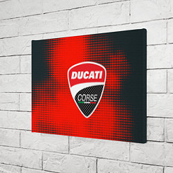 Холст прямоугольный Ducati Corse logo, цвет: 3D-принт — фото 2