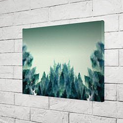 Холст прямоугольный Акварельный лес градиент, цвет: 3D-принт — фото 2