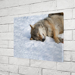 Холст прямоугольный Спящий Волк, цвет: 3D-принт — фото 2