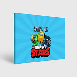 Картина прямоугольная Among Us and Brawl Stars