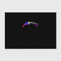 Холст прямоугольный Counter-Strike - сапфировый Керамбит, цвет: 3D-принт — фото 2
