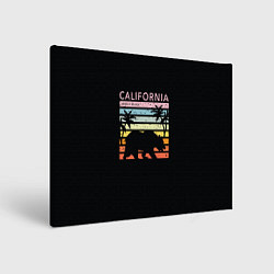 Холст прямоугольный California гризли на закате, цвет: 3D-принт