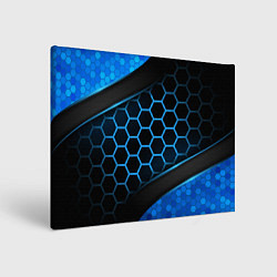 Холст прямоугольный 3D luxury blue 3Д СОТЫ и плиты, цвет: 3D-принт