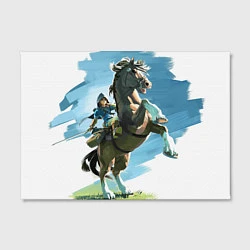 Холст прямоугольный Линк на коне, цвет: 3D-принт — фото 2