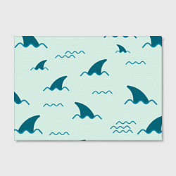 Холст прямоугольный Плавники акул, цвет: 3D-принт — фото 2