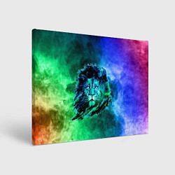 Холст прямоугольный Космический лев, цвет: 3D-принт