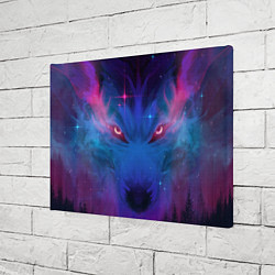 Холст прямоугольный Космо Волк, цвет: 3D-принт — фото 2