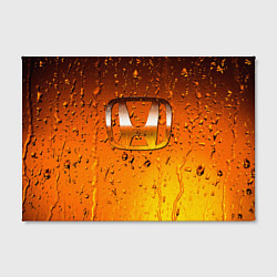 Холст прямоугольный Honda капли дождя, цвет: 3D-принт — фото 2