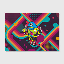 Холст прямоугольный Crazy Bomberman, цвет: 3D-принт — фото 2